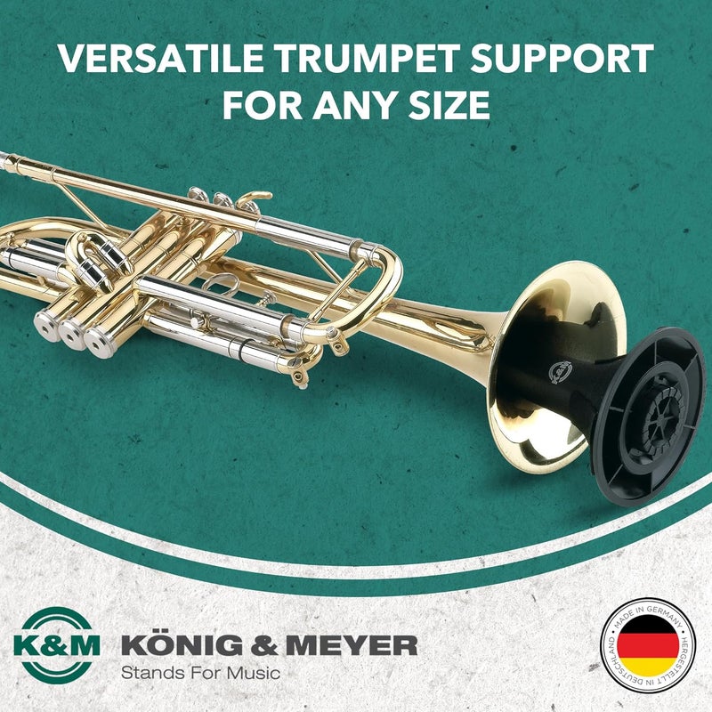 K.M Konig & Meyer Trumpet Stand-Inbell-Three Leg - Compact Trumpet Stand with Padded Pegs and a Foldable Design - Black - 0.24 Kilograms - Image 3